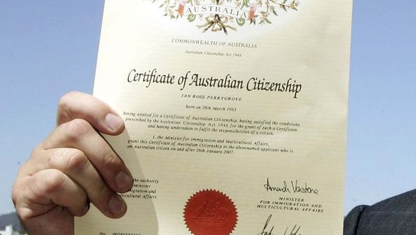 Australia Day citizenship ceremony at Regatta Point in Canberra (File image: Getty)