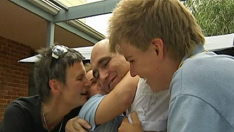 Dr Moeller and his family celebrate the decision