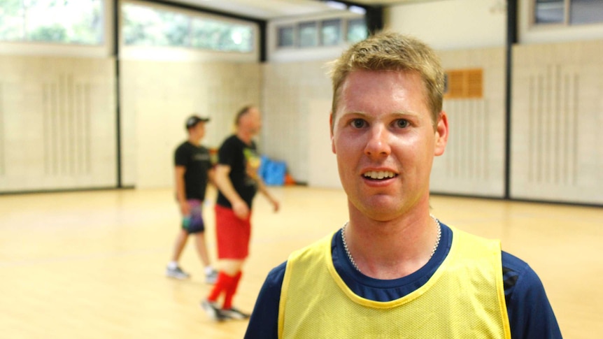 Dean Foreman at futsal training in Launceston