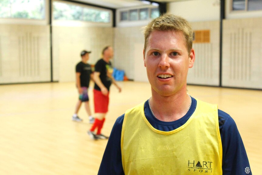 Dean Foreman at futsal training in Launceston