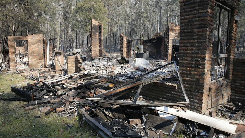 A house burnt to the ground