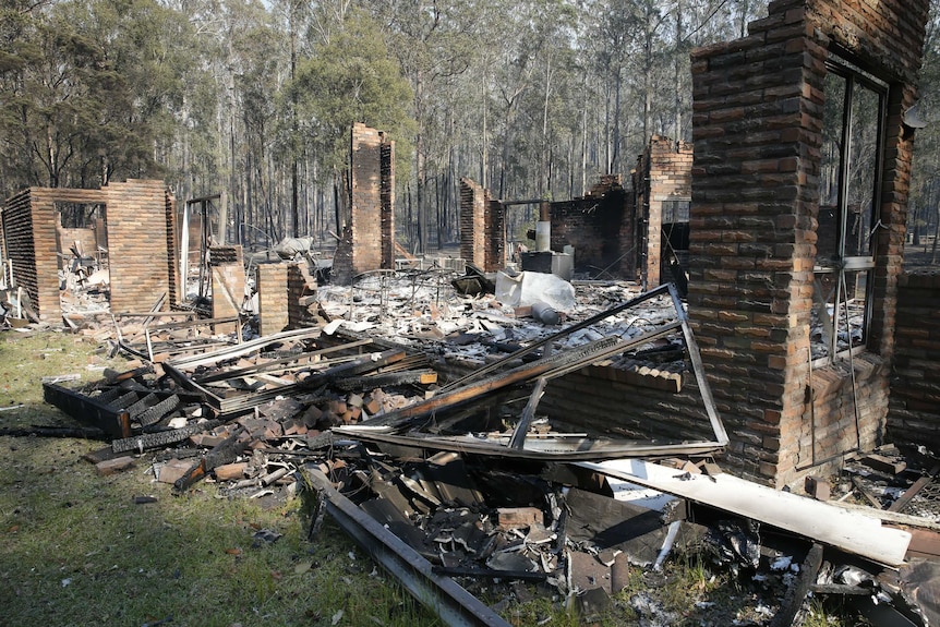 A house burnt to the ground