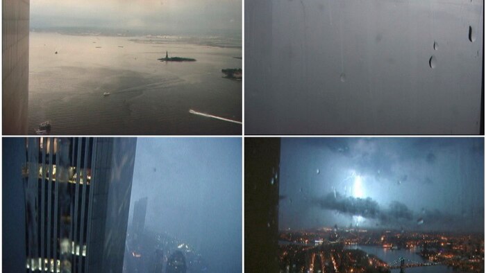 Still images taken from footage filmed on the 92nd floor of the World Trade Centre on Sept 10, 2001.