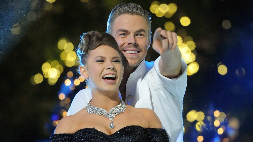 Bindi Irwin and Derek Hough at Dancing With The Stars finale