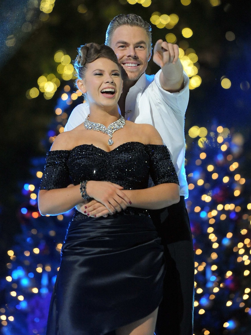 Bindi Irwin and Derek Hough at Dancing With The Stars finale