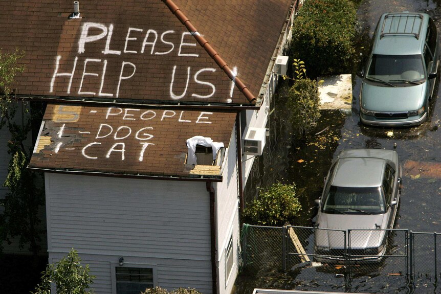 Aftermath of Hurricane Katrina in New Orleans