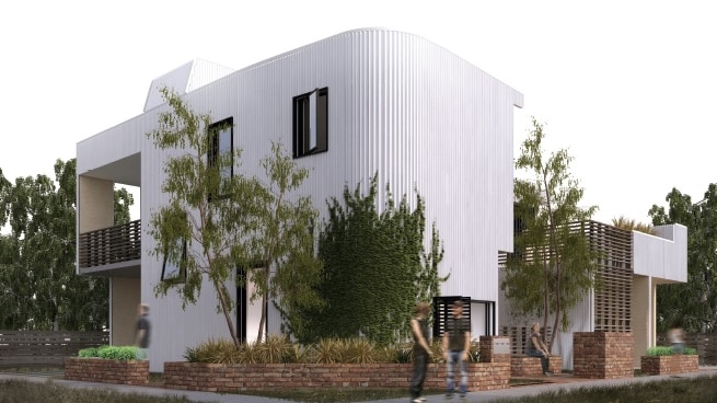 The front elevation of the Gen Y house, designed by David Barr