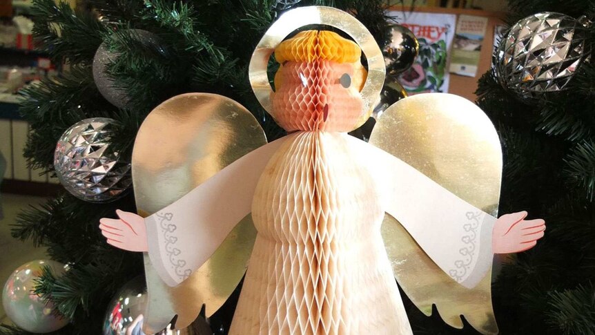 Angel made out of paper.