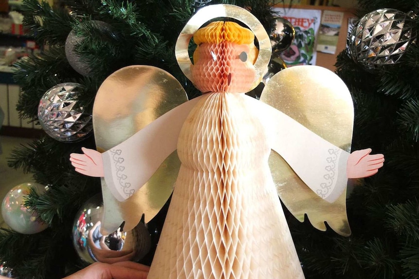 Angel made out of paper.