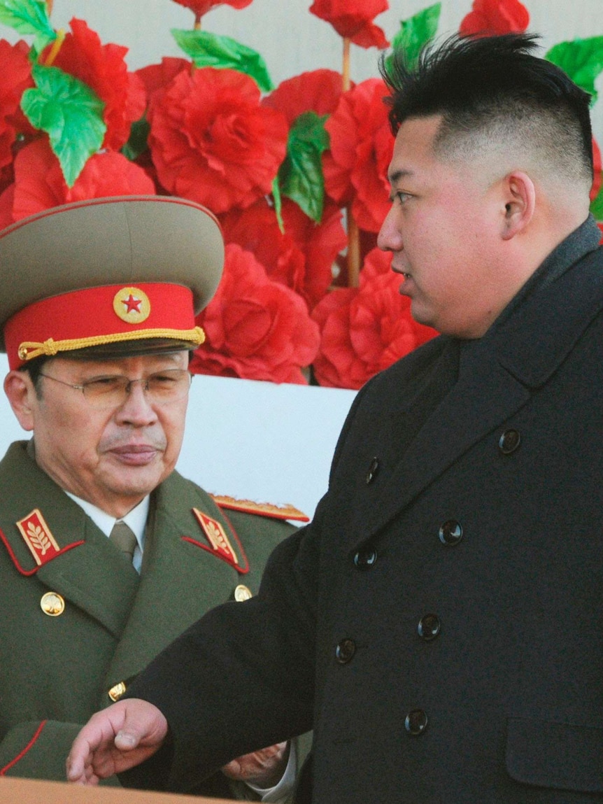 North Korea's Kim Jong-un with his uncle