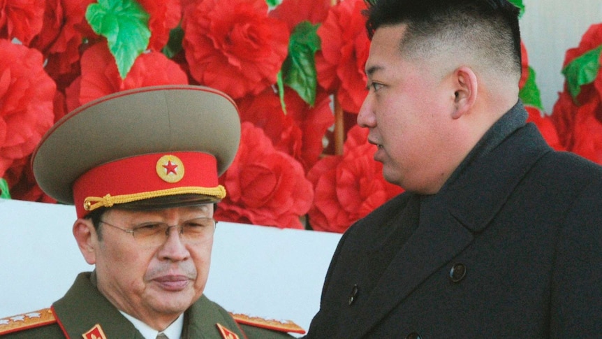 North Korea's Kim Jong-un with his uncle