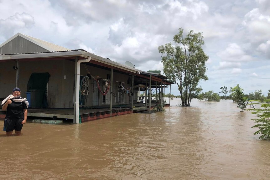 An outstation near Doomadgee inundated with water.