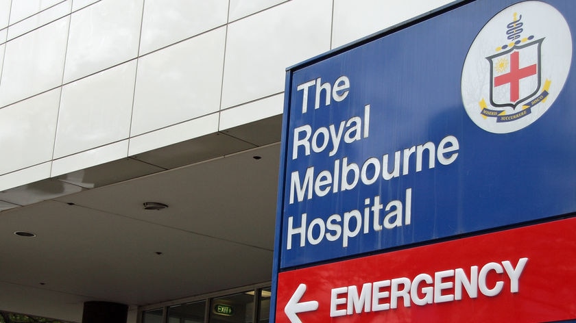 Royal Melbourne Hospital emergency department sign