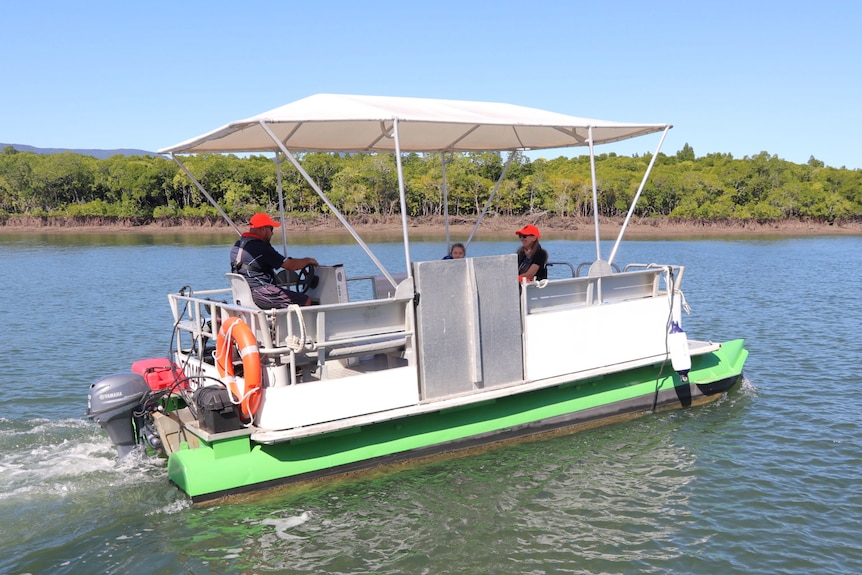 pontoon boat on water