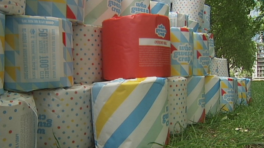 A Melbourne trio have swapped their way from an egg to $60,000 worth of toilet paper.