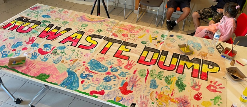 childrens art protesting nuclear waste
