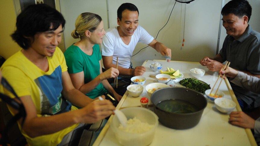 Lunch onboard Vietnamese coastguard ship