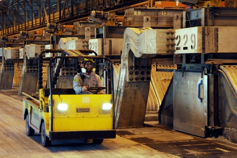 Inside the Boyne Smelter operation