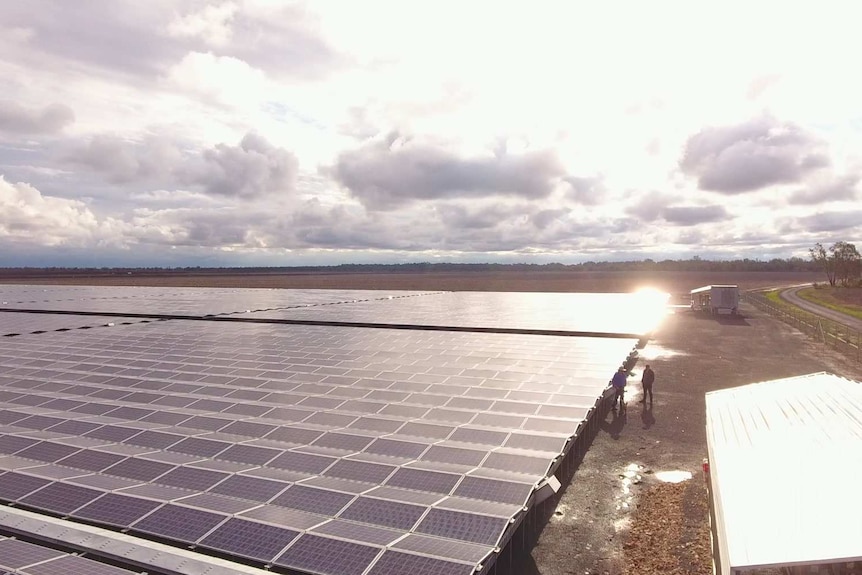 Solar panels at Boggabilla in New South Wales.