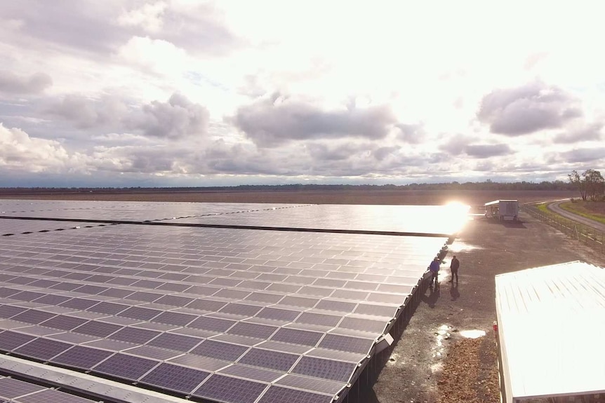 Solar panels on Peter Mailler's parents' property