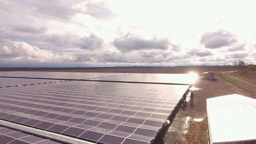 Solar panels at Boggabilla in New South Wales.