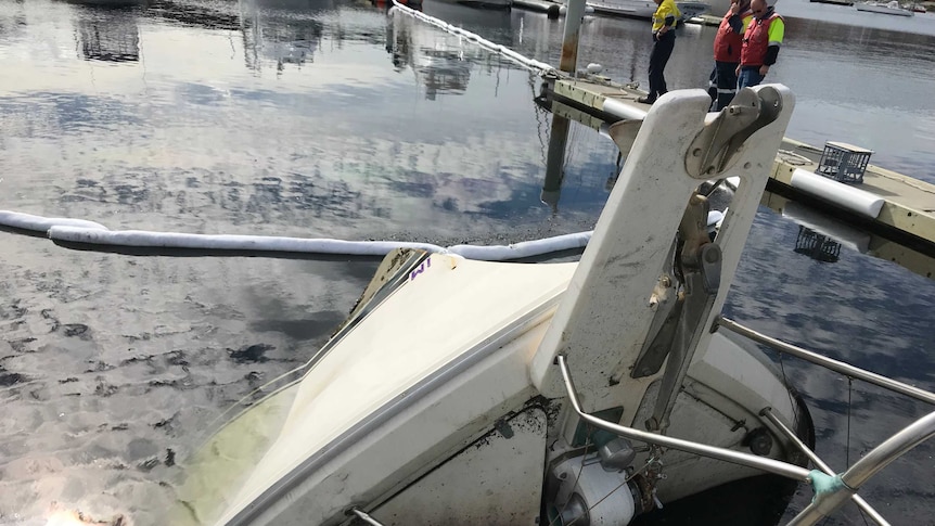 Bow of one of the burnt boats.