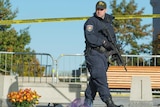 Police patrol war memorial in Ottawa