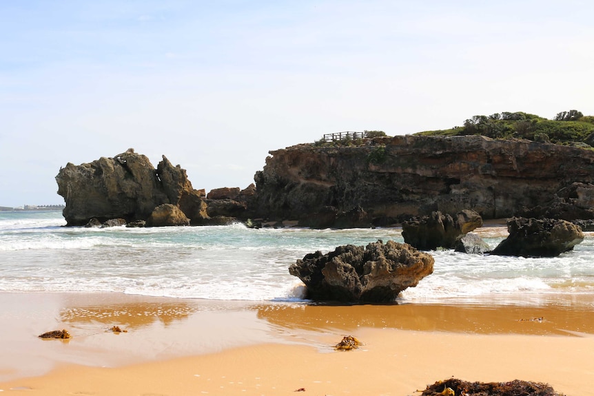 A rocky headland.