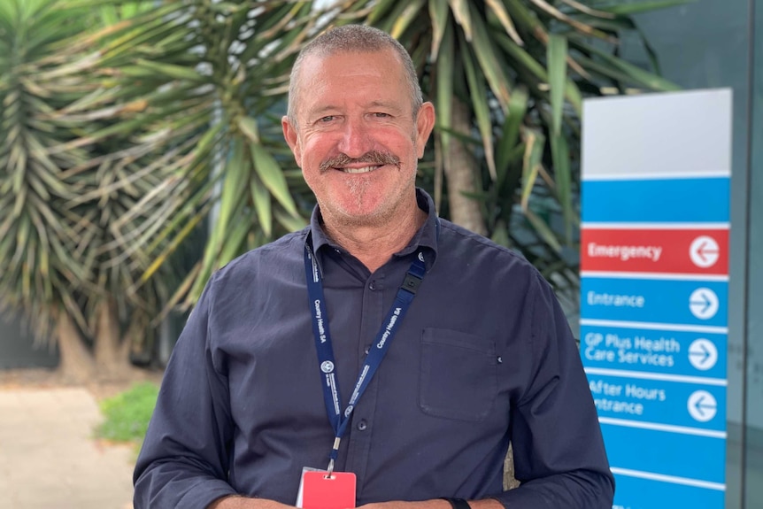 Andrew Lane standing outside Ceduna Hospital