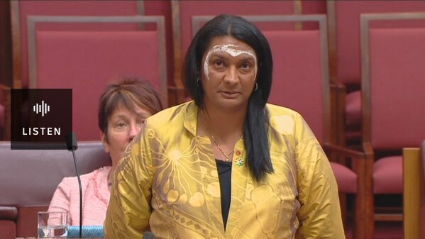 Nova Peris delivers first speech to Parliament. Has Audio
