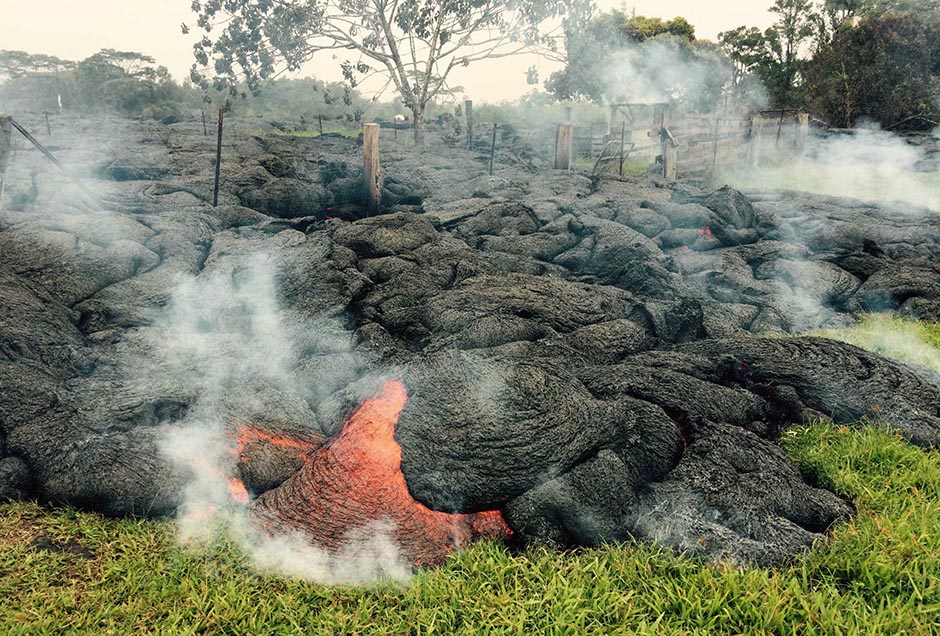 The lava flow