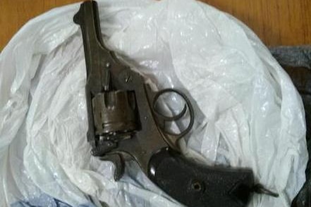 Gun seized during police raids in the Hunter.