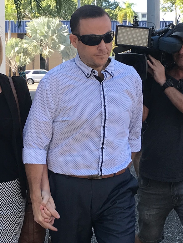 Alexis Kotis walks from court after being fined $3,000 for importing cocaine through the mail.