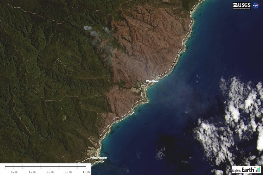 After the December 2015 Great Ocean Road fires in Victoria, on January 11, 2016.