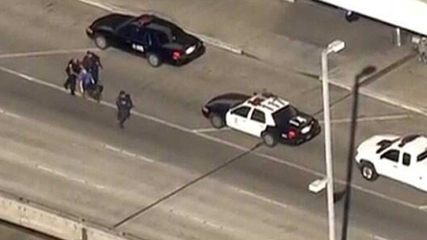Police at LAX airport in Los Angeles