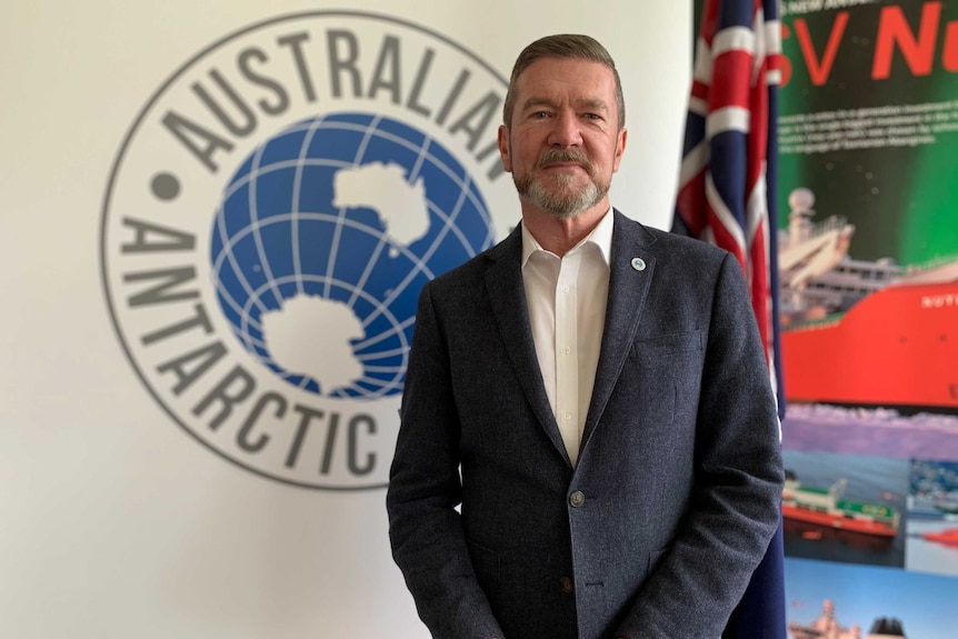 Australian Antarctic Division Director Kim Ellis in an office.