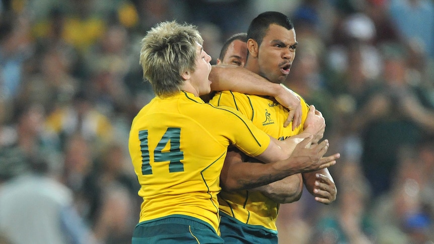 Playmaker role ... Kurtley Beale celebrates after his winning penalty goal in Bloemfontein