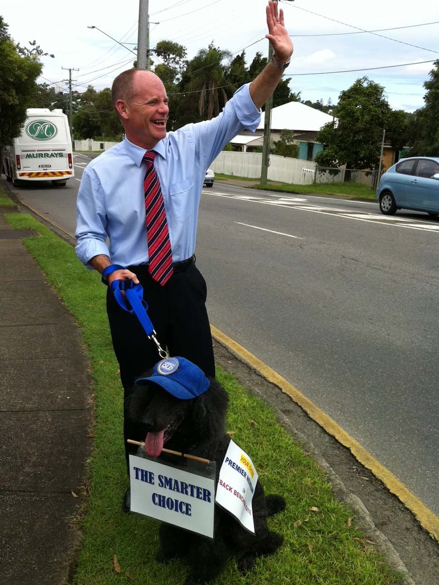 Campbell Newman makes his final pitch to voters in Ashgrove