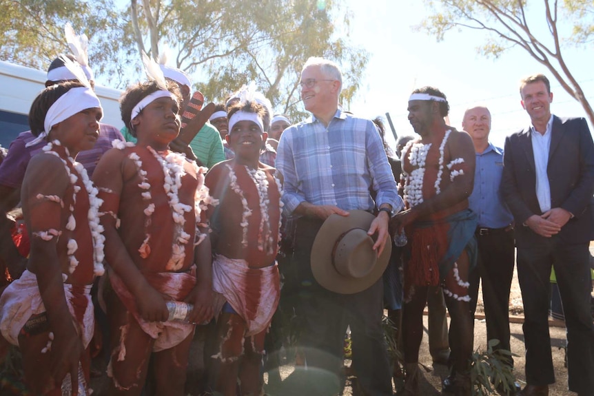 Malcolm Turnbull at welcome to country in Tennant Creek