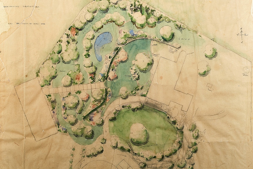 Edna Walling's design for the Markdale garden,