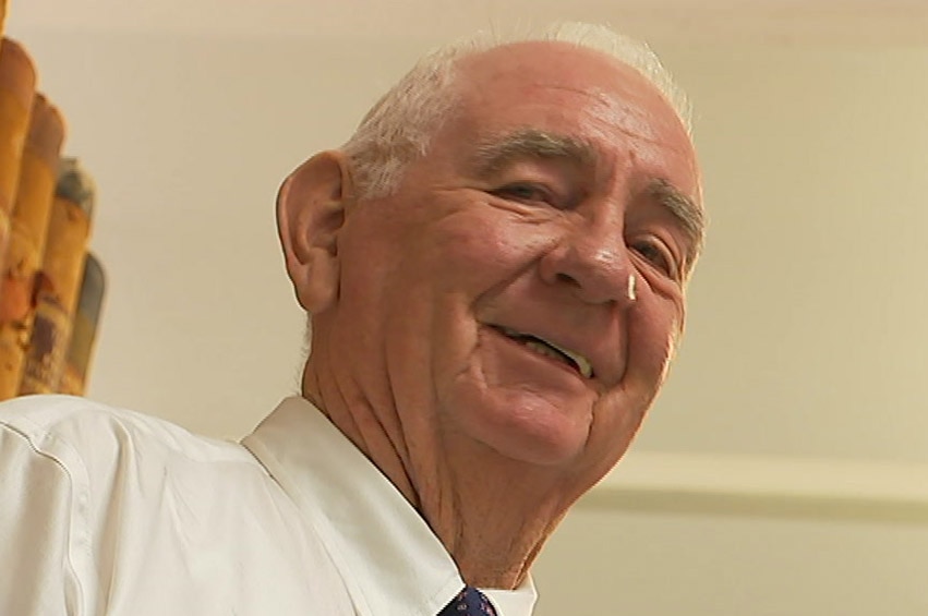 Former Queensland premier Mike Ahern smiling at camera on December 20, 2018.