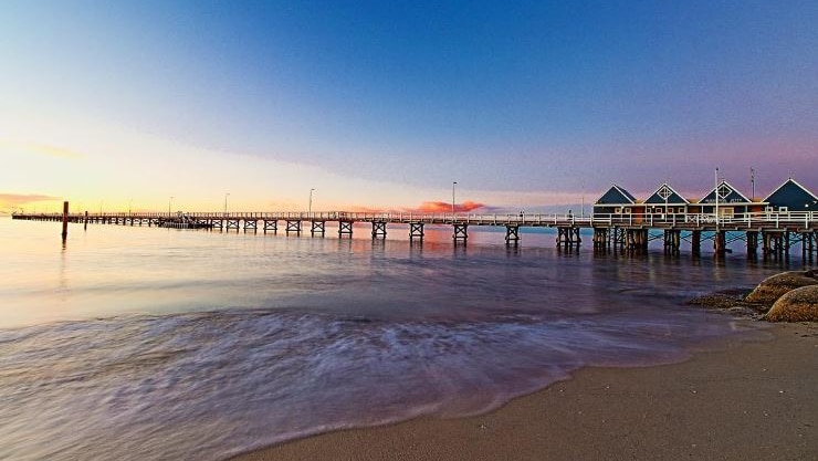 A sunset over a jetty at Busselton WA