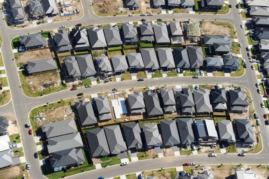 A new housing estate in Western Sydney