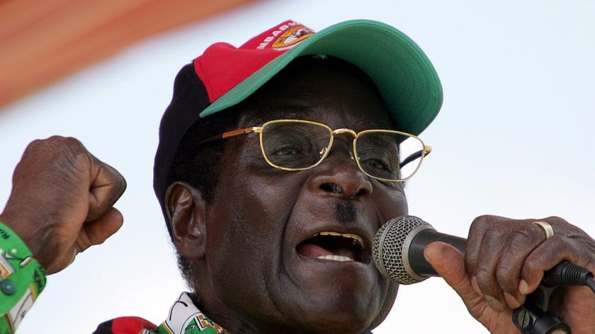 Ready for a run-off: Robert Mugabe. (File photo)