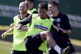 England stars Wayne Rooney, Frank Lampard and Steven Gerrard train at the Royal Bafokeng Sports Campus near Rustenburg ahead of their clash with Slovenia.