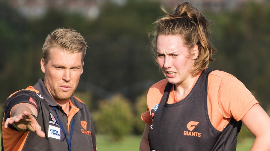 Erin McKinnon at GWS Giants training