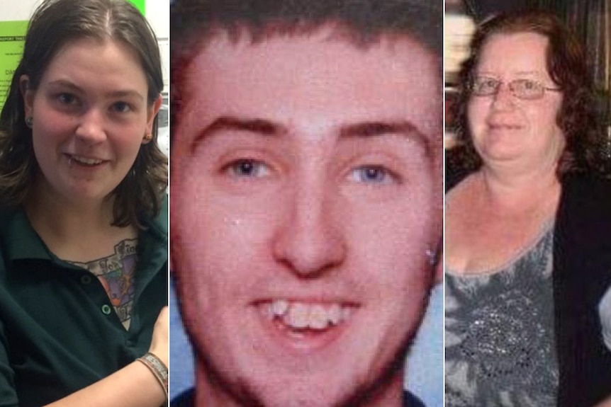 A composite image of Jemma Lilley in a dark green shirt, a headshot of Aaron Pajich, and Trudi Lenon in a grey top.