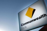 A Commonwealth Bank sign sits outside a branch of the bank, March, 2008.