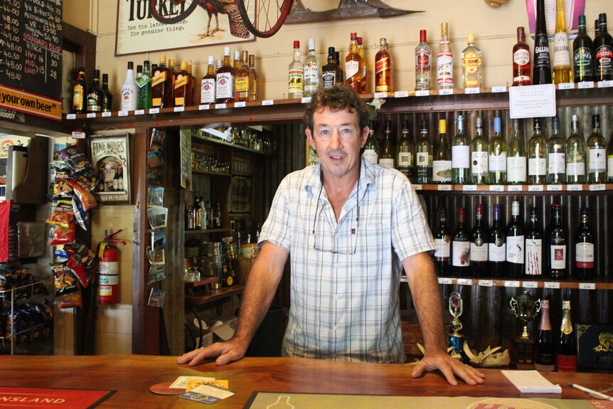 Wayne Kimberley stands in his El Arish pub