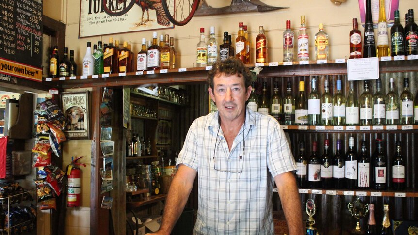Wayne Kimberley stands in his El Arish pub
